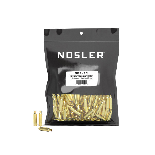 Nosler 6mm Creedmoor Large Rifle Premium Unprepped Bulk Brass, 100rds