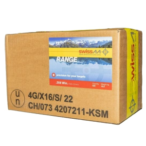 Switzerland Saltech .308 Winchester 147 Grain FMJ, Brass Cased, Reloadable - 500 Round Case - SALTECH308-CASE