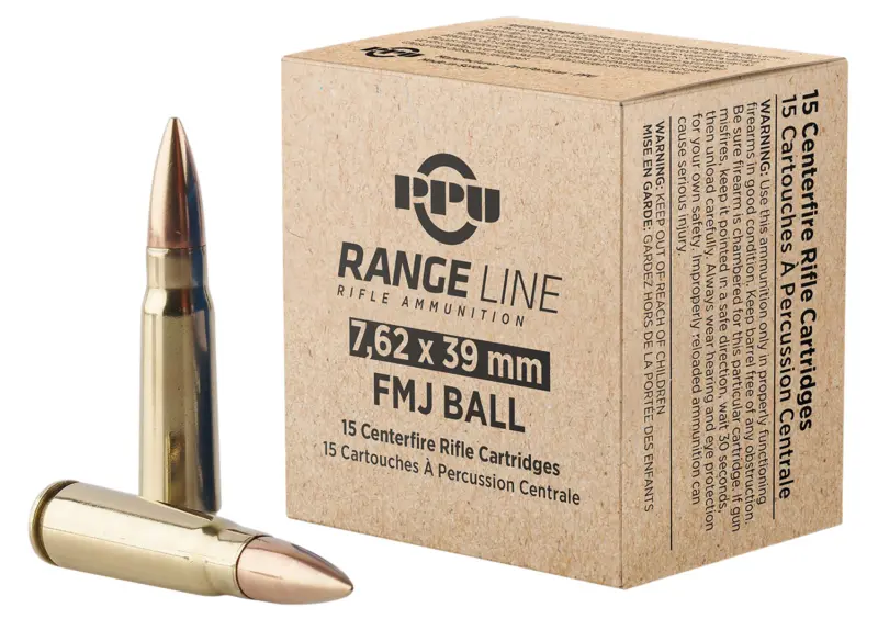 TR PPR739 7.62x39mm 123 gr Full Metal Jacket 15 Per Box/ 62 Cs