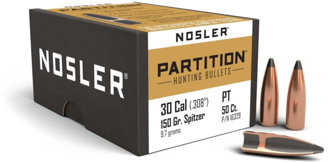 Nosler Partition Rifle Bullet .30 Caliber 150gr 50ct