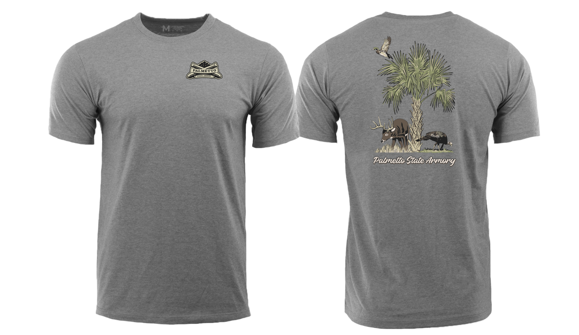 PSA Deer & Turkey Durasoft Tee, Heather Gray â€“ 3X-Large