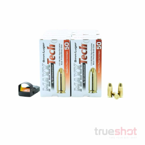 BUNDLE DEAL: Burris Fastfire 3 Red Dot Pistol Sight and 500 Rounds of Ammo - Maxxtech 9mm 115 Grain