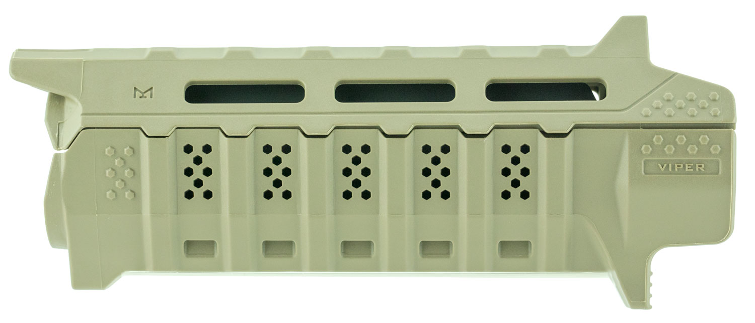 Strike Industries Viper AR-15 Carbine Length Handguard, Flat Dark Earth w/ Black Heat Shield - VIPERHGCFD