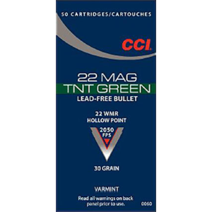 CCI 0060 Varmint 22 WMR 30 GR TNT Hollow Point - 50rd Box