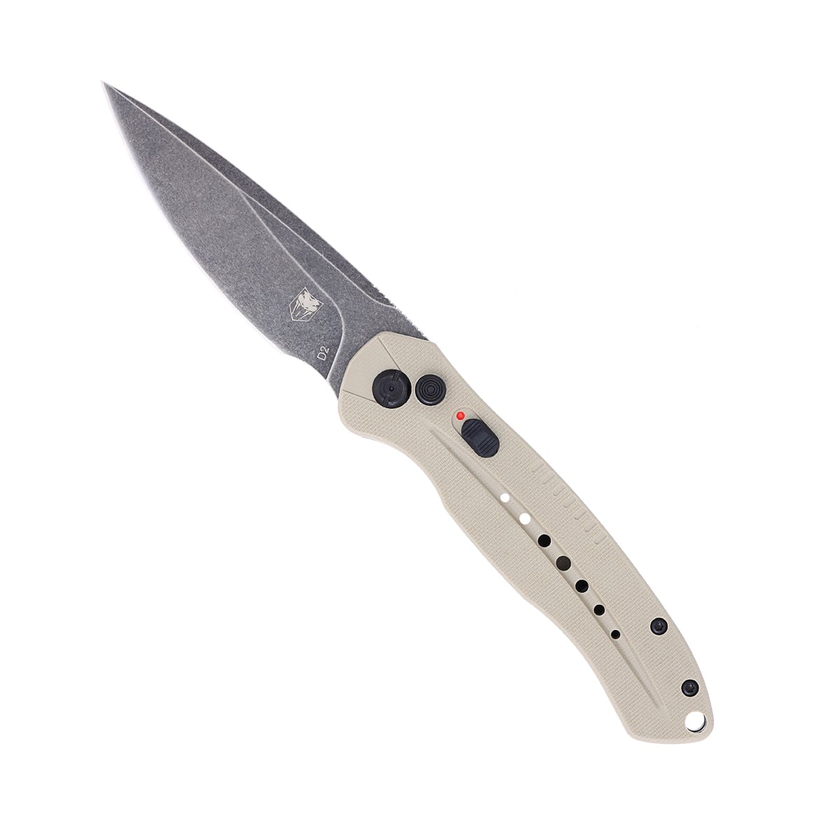 CobraTec Knives Diablo Folding Knife Drop Point Tan - Reliable Lock, Suitable for Outdoor and EDC Applications - TANDIABLOAUTO