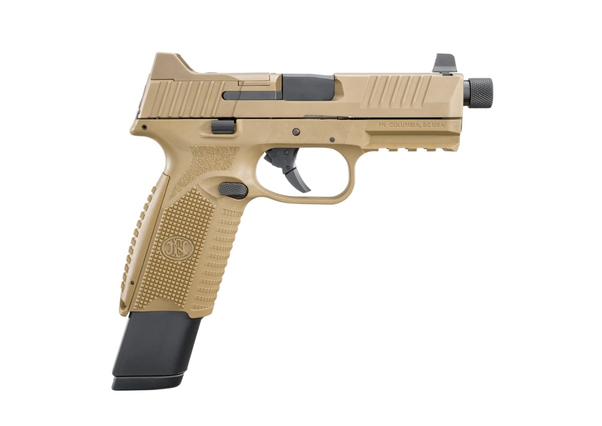 FN 509 Tactical 4.5" 9mm Pistol 17/24 Round, FDE - 100373