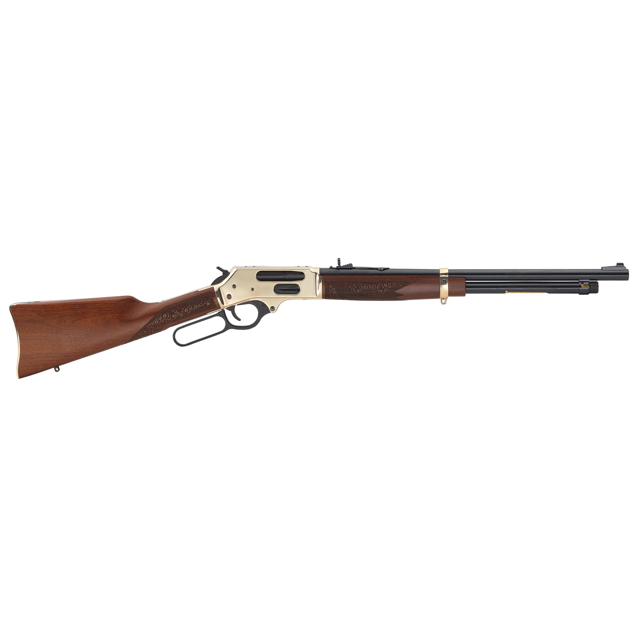HENRY H24 BRASS SIDE GATE LEVER ACTION SHOTGUN SGL 410GA 19.8 IN BBL 2.5IN BLUE/WALNUT 5RD NO CT - No Credit Card Fees - Free Shipping