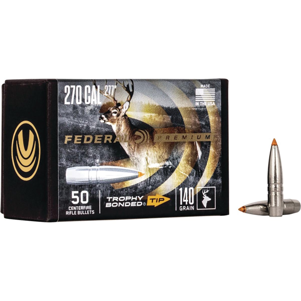 Federal .277 Cal BPT Rifle Bullet, 140 gr 0.277" 50rds