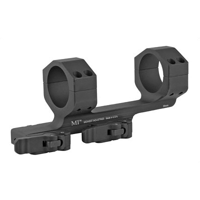 Midwest Industries 35mm QD Ring Mount Fits Picatinny Rail, Black - MI-QD35SM