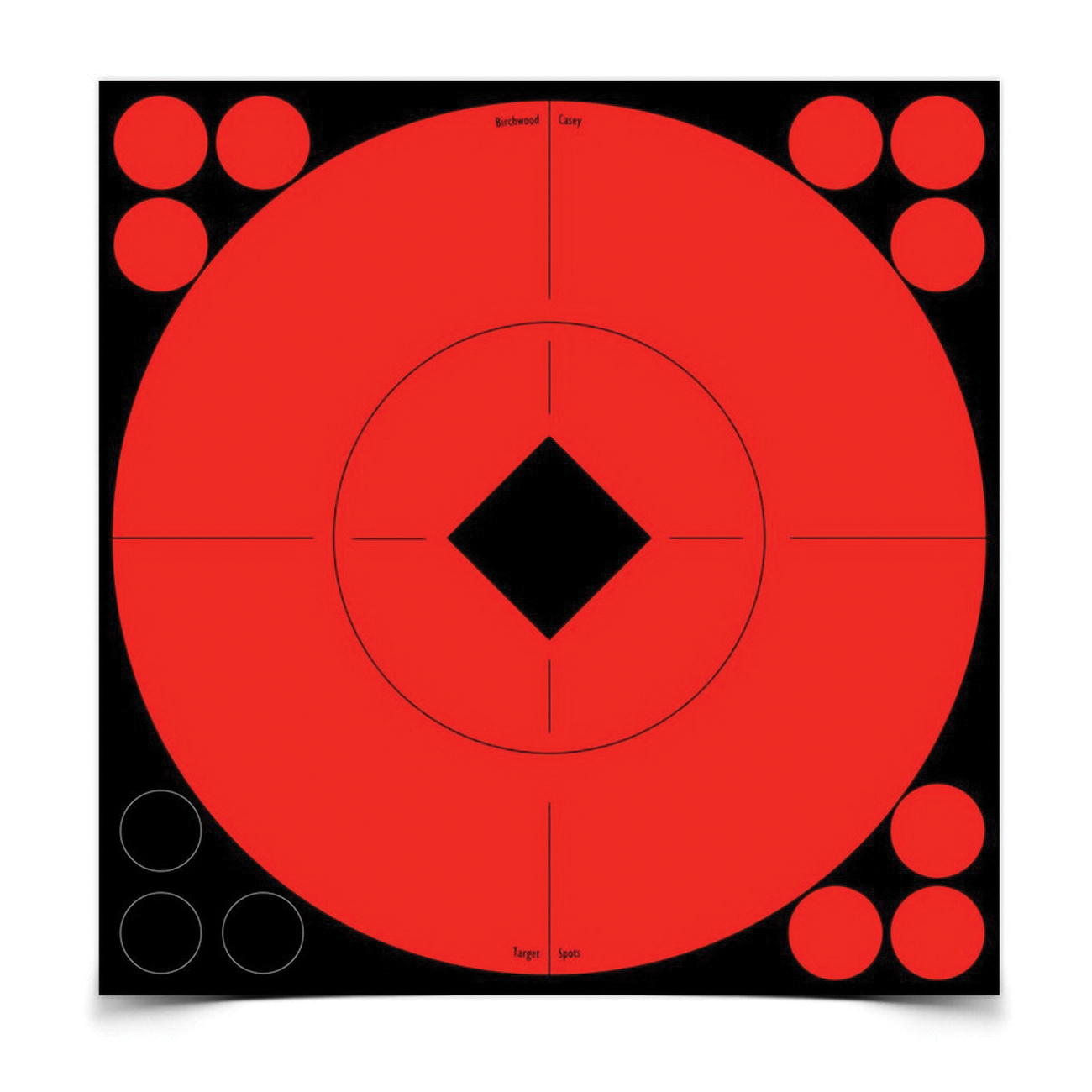 Birchwood Casey Target Spots 8" Self-Adhesive Bullseye Target, Orange, 8/pack - 33916