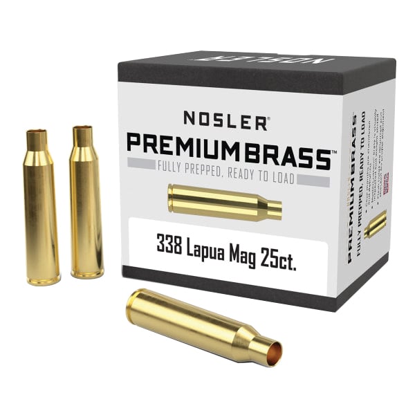 Nosler .338 Lapua Magnum Large Rifle Premium Brass, 25rds