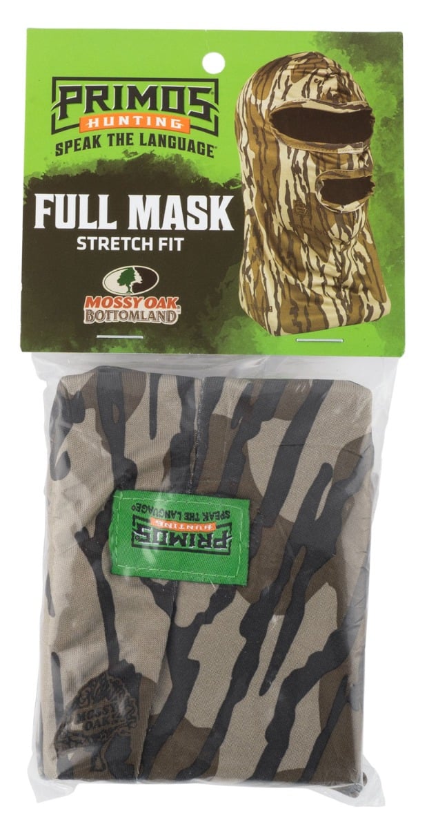 Primos Stretch Fit Full Face Neoprene Mask, Mossy Oak BottomLand - PS6666