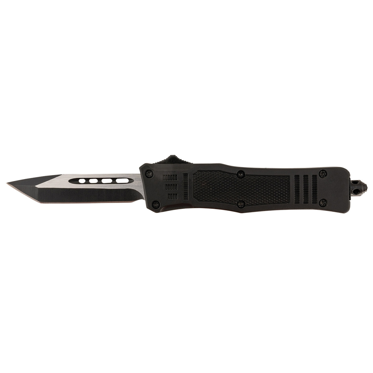 Steel River Spartan Mini Folding/OTF Knife Tanto, Black Plain Edge - Compact Blade, Secure Lock, Perfect for EDC - MT616BT