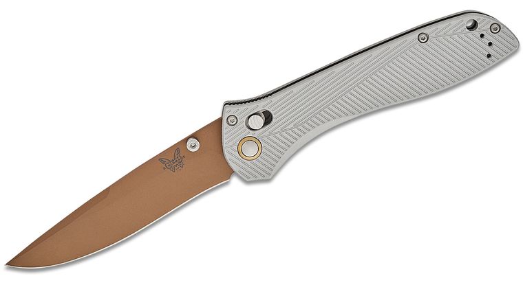 Benchmade Seven Ten Folding Recurve Drop Point Knife, Gray - 710FE-24