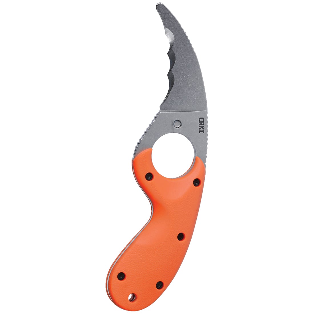 CRKT Bear Claw Fixed Knife Blunt Tip Hawkbill, Orange