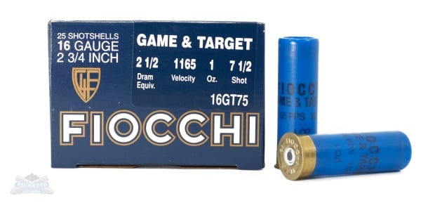 Fiocchi Lead Dove & Quail Shotshells 16ga 2-3/4 in 1oz 1165 fps #7.5 25/ct