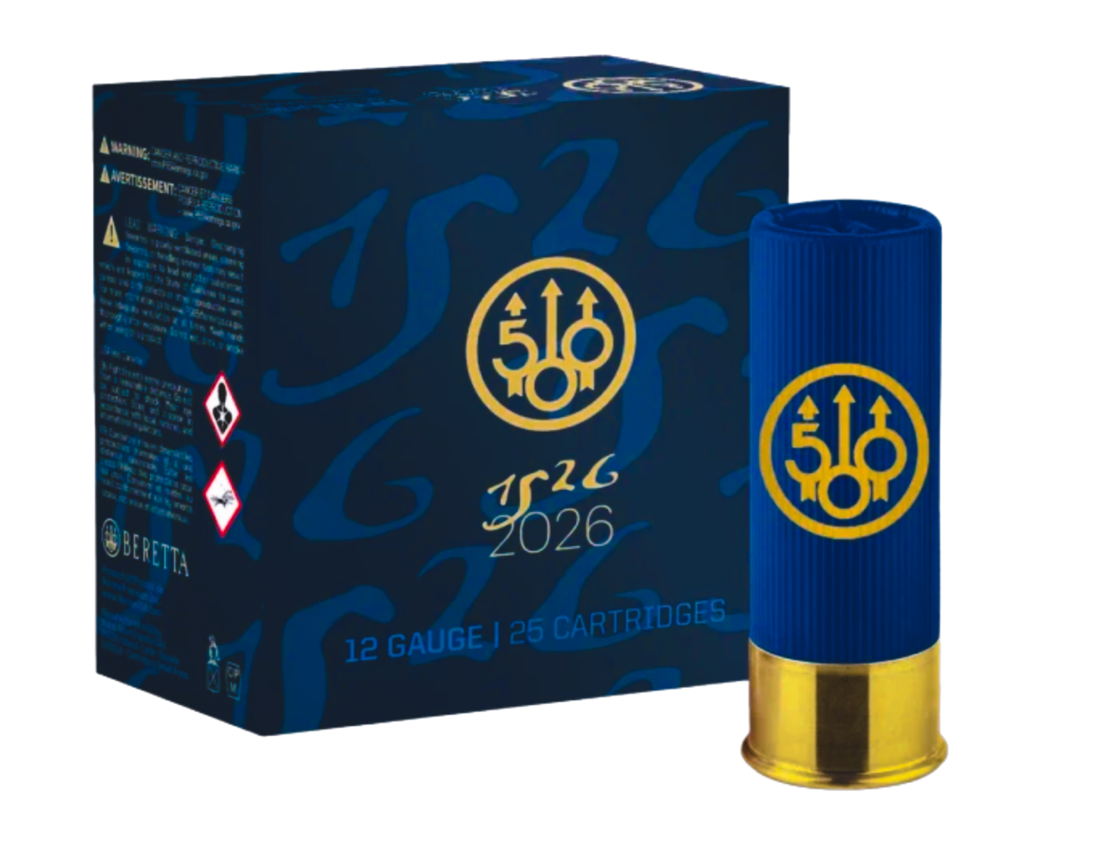 Beretta 500th Anniversary Limited Edition 12 Gauge 2-3/4" #7.5 Shot 1oz Shotshells, 25Rds