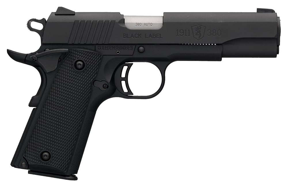 Browning 1911-380 Black Label Full Size 380 ACP 8 Round Pistol, Black - 051904492