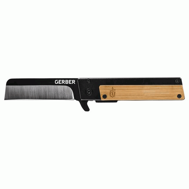 Gerber Quadrant Plain Edge Clip Folding Knife, Bamboo