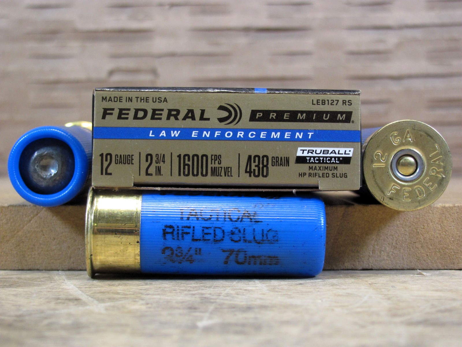 250 Round Case – 12 Gauge Federal Rifled TruBall Slug Tactical Shotgun Ammo – LEB127RS