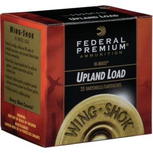 Federal P2836 Premium Upland Wing-Shok High Velocity 28GA 2.75\" 3/4oz #6 Shot - 25sh Box