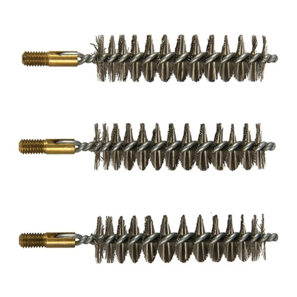 Brownells .54 Caliber #10-32 Male Muzzleloader Standard Line Bore Brush, Pack of 3