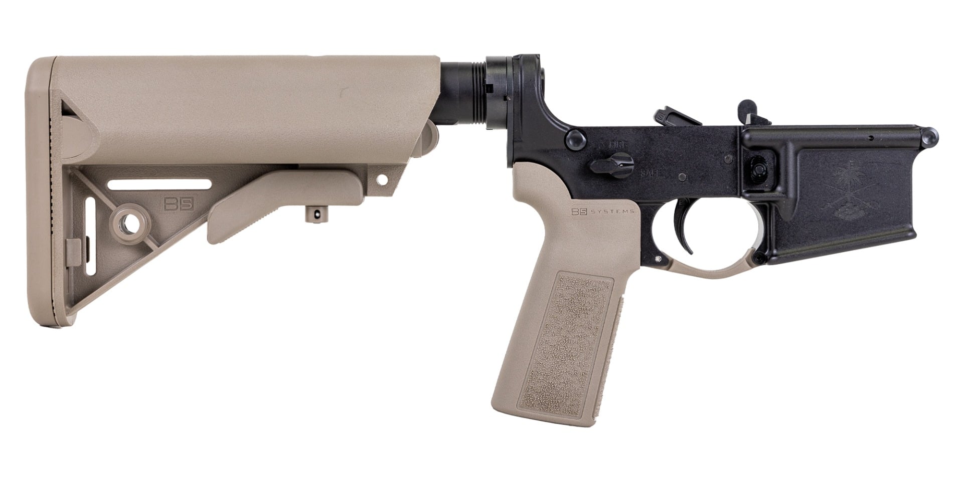 PSA Sabre-15 Forged Lower with B5 Sop-Mod Stock and B5 Grip, FDE
