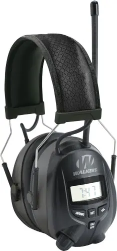 WALKERS MUFF WITH AM/FM RADIO - PHONE CONNECTION 25dB BLACK