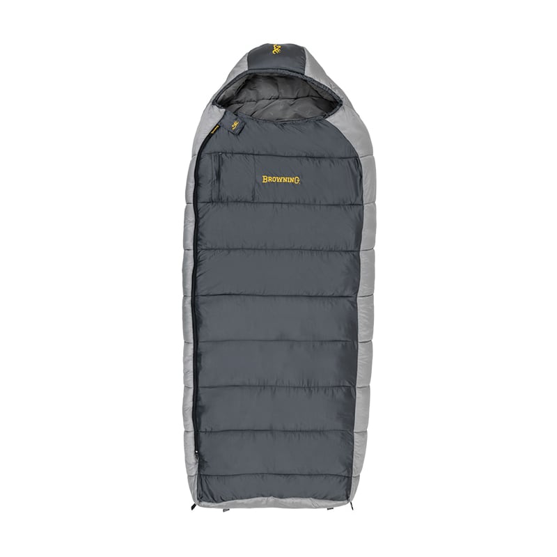 Browning McKinley 0 deg 90" x 36" 96 oz Sleeping Bag, Charcoal/Gray