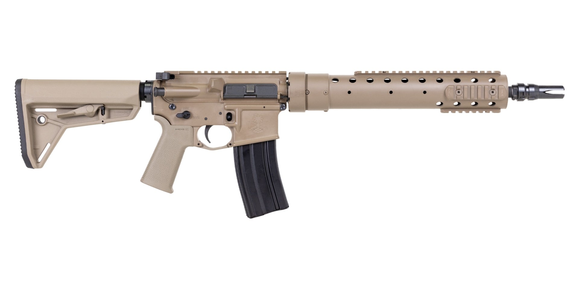 PSA "Sabre" MK12 Mod S 13.7" FN CHF CL w/ PRI Gen 3 Tube & JMAC Keymo P&W Magpul SL Rifle - FDE