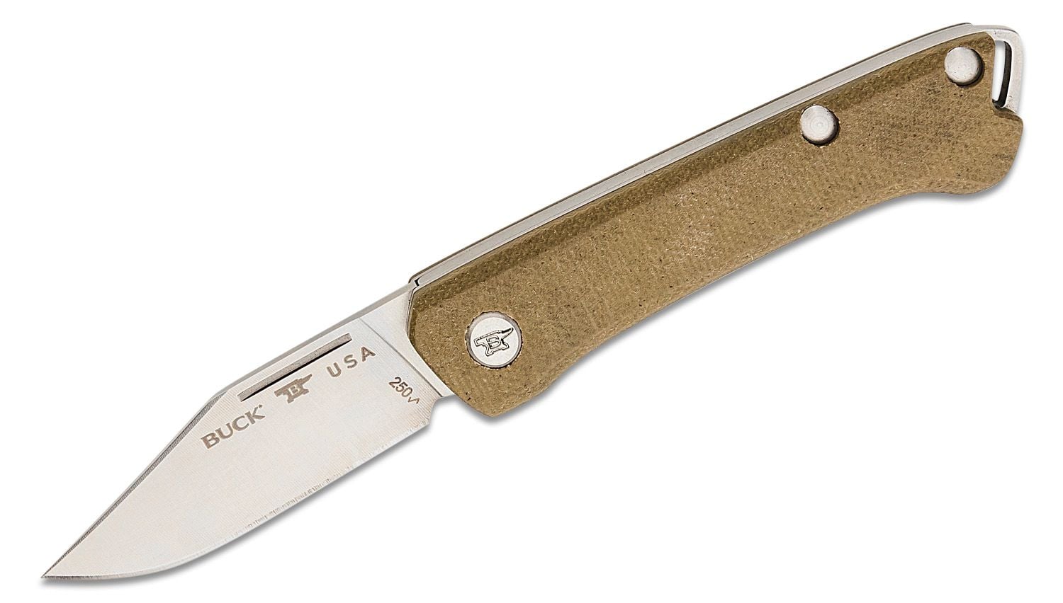 Buck Saunter Clip Point Slipjoint Knife, OD Green - 0250GRS1-B