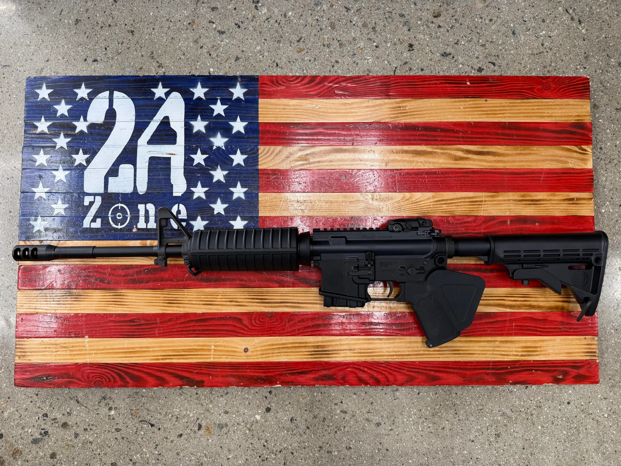 SIG SAUER Sig Sauer SigM400, Black, 5.56, 16" Barrel, Featureless, Semi-Auto, Iron Sights, 1 10 Round Magazine, No Lock, No Case (Used)