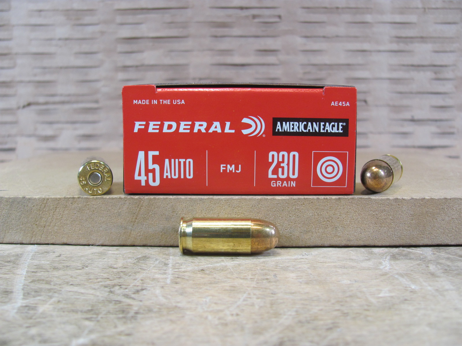 50 Round Box – 45 Auto Federal American Eagle 230 Grain FMJ – AE45A