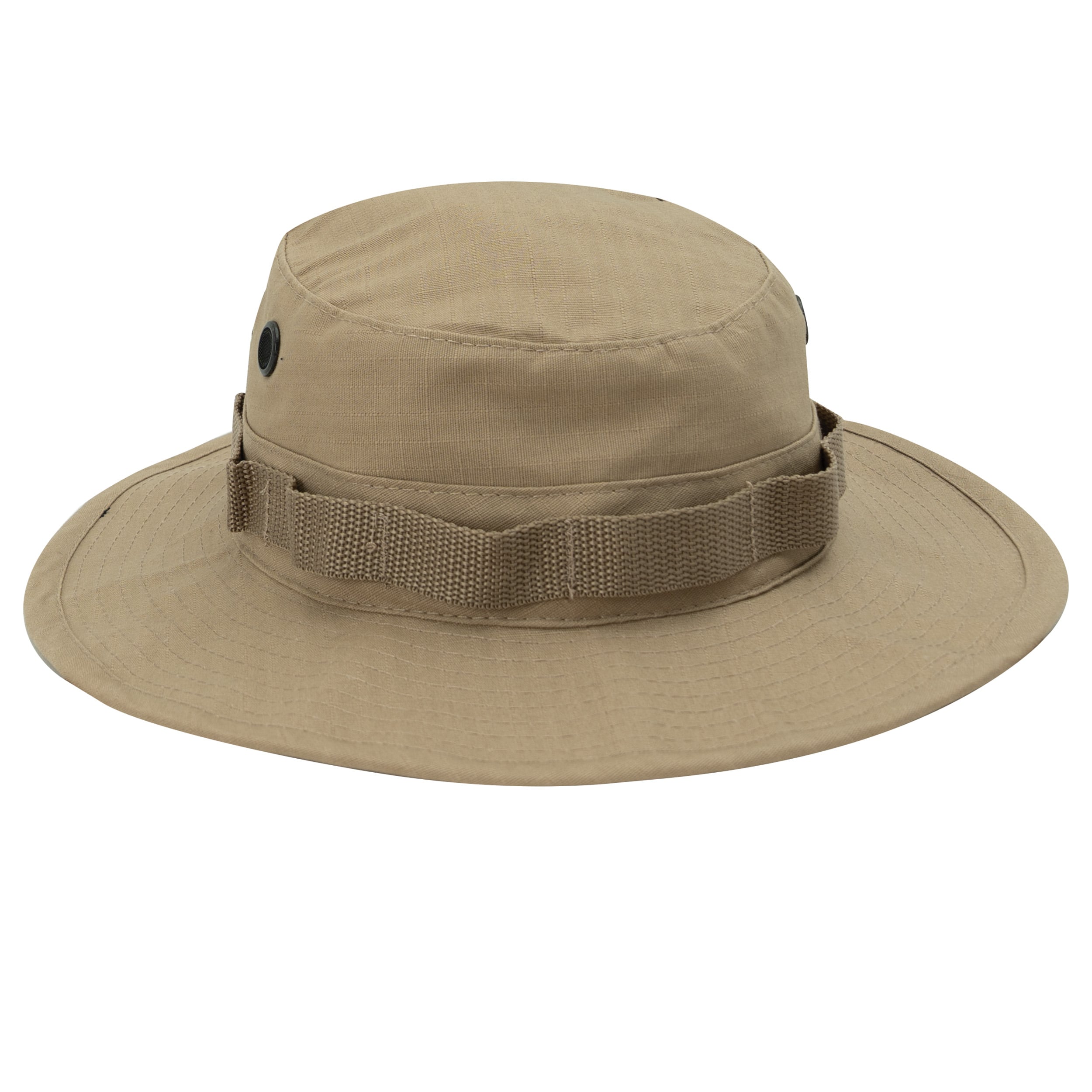 Rothco 100 Cotton Rip-Stop Boonie Hat - Khaki, Head Size 7 1-2