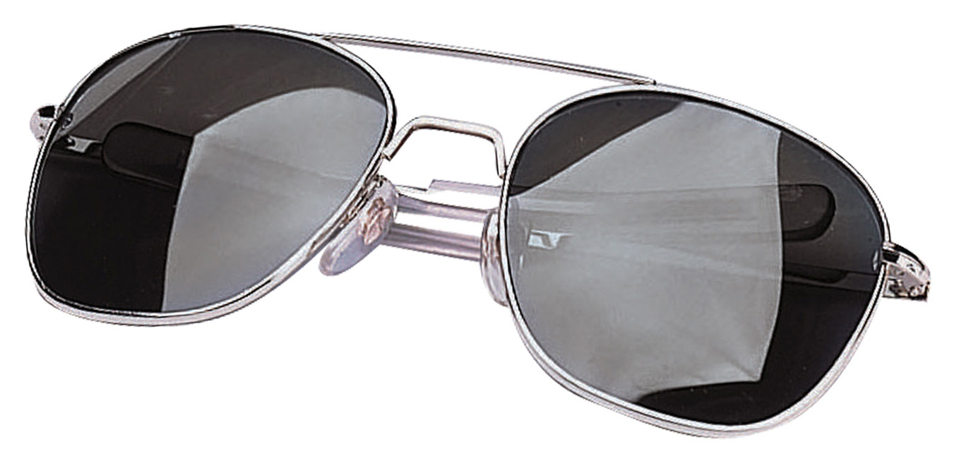 Rothco G.I. Type Aviator Sunglasses - Chrome - Smoke, 58 Mm
