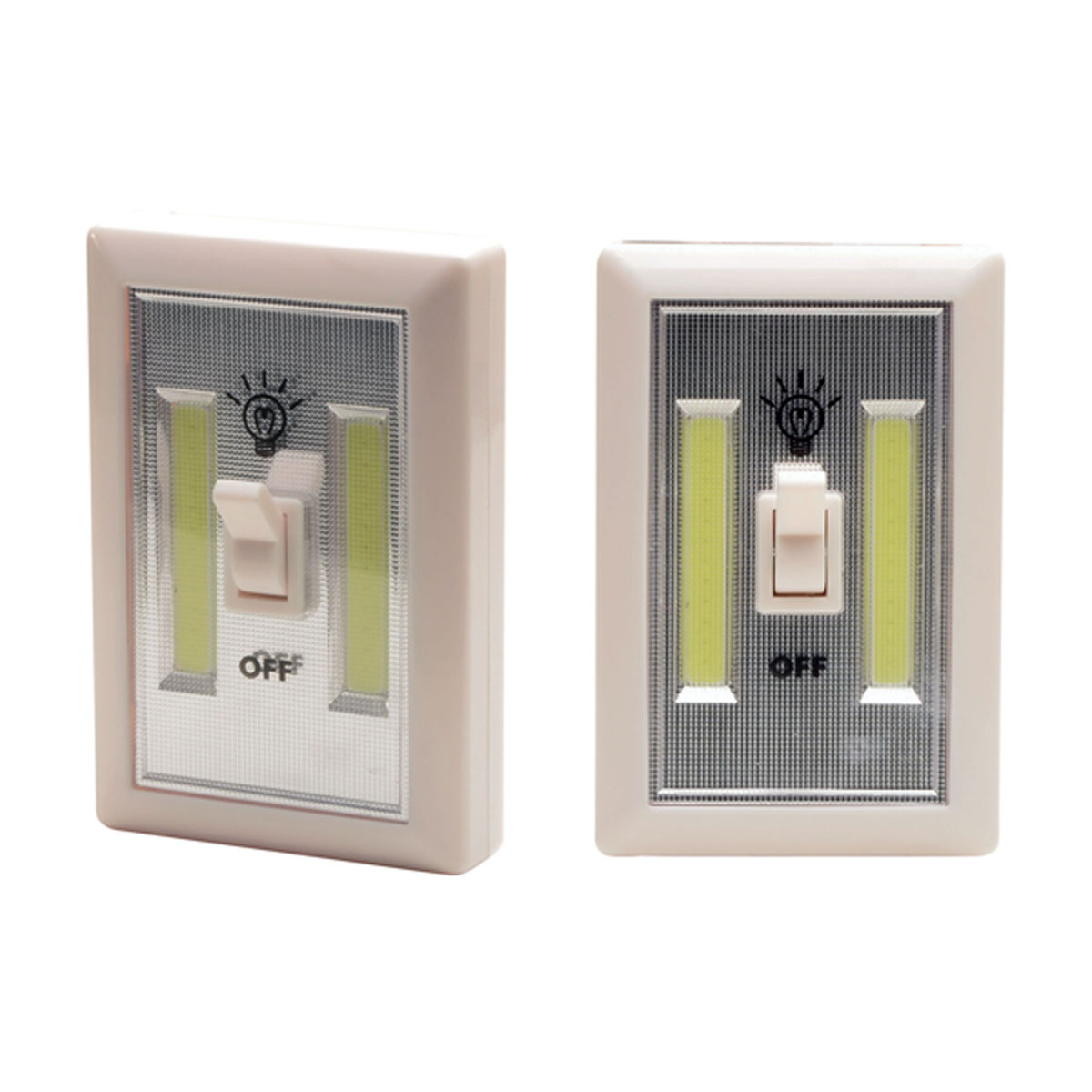 Cyclops Light Switch, 200 Lumens LED, ABS Polymer, AAA, 2 Pack, White - CYCCOB2PK