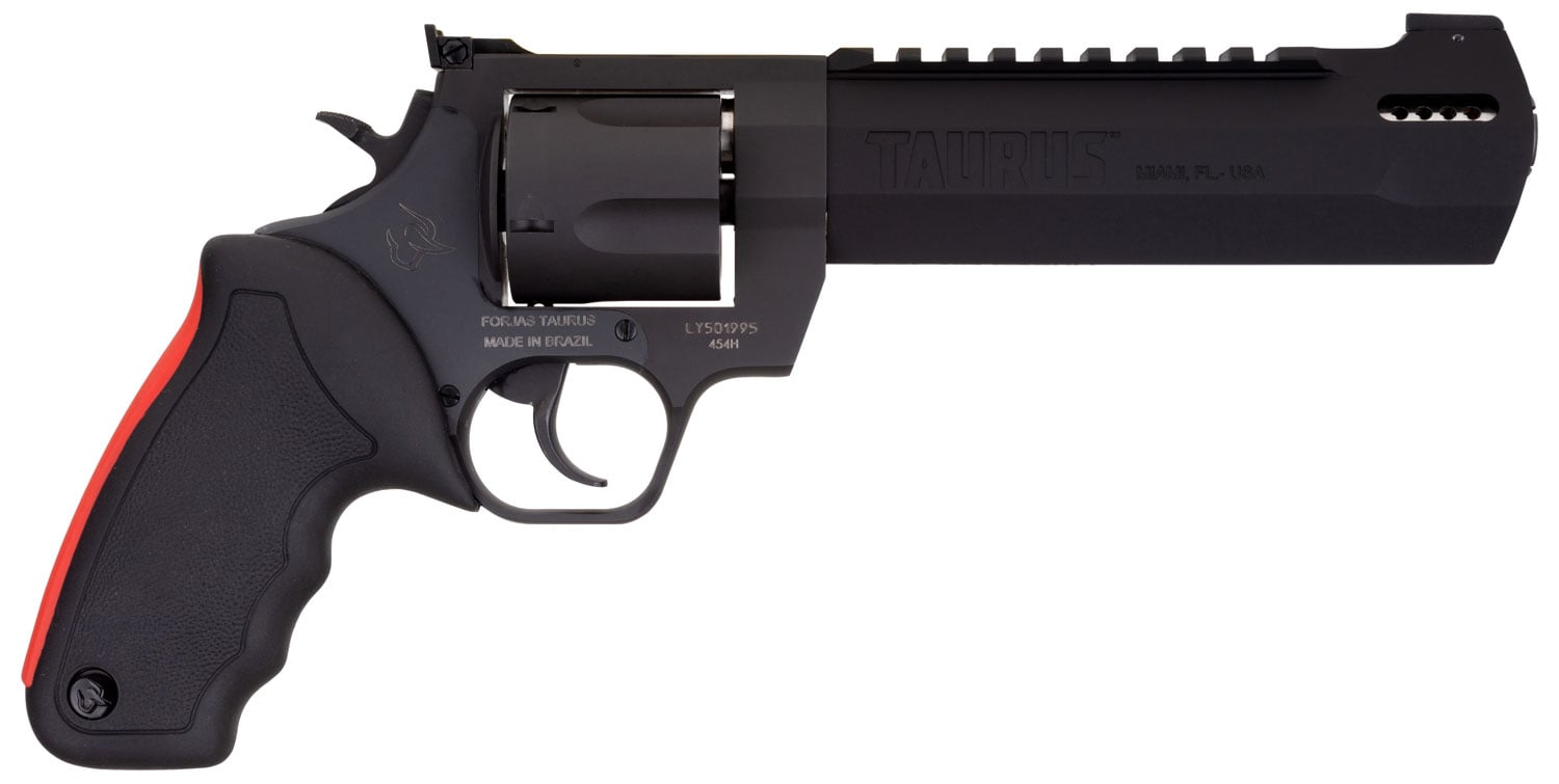TAURUS RAGING HUNTER 454 CAS – 6 3/4″ 5-SHOT BLUED RUBBER - No Credit Card Fees - Low, flat rate shipping