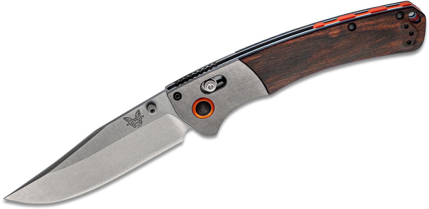 Benchmade Crooked River Folding Clip Point Knife, Brown - 15080-2