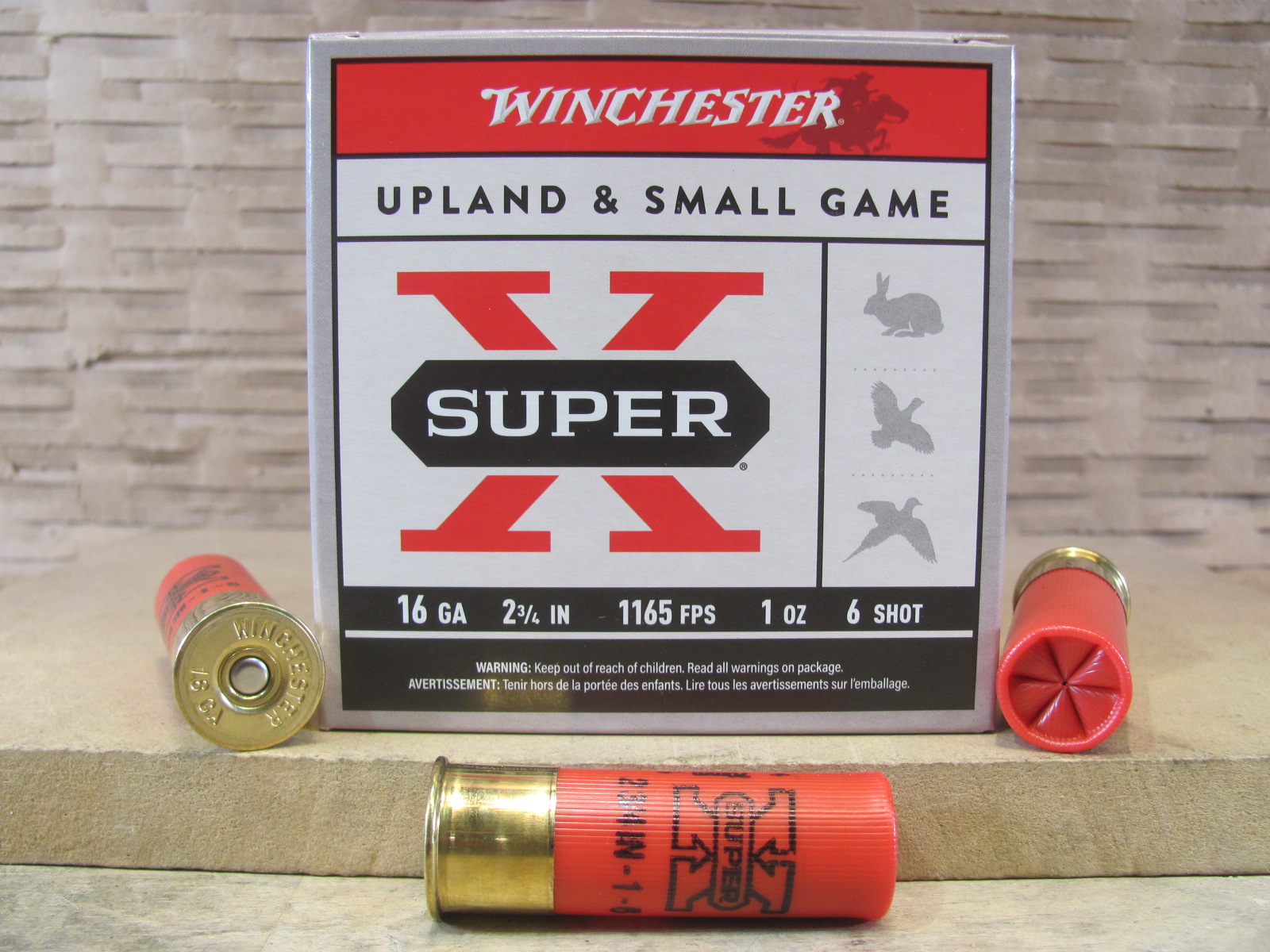 25 Round Box – 16 Gauge 2.75 Inch 1 Ounce 6 Shot Winchester Upland & Small Game Ammo – XU166A