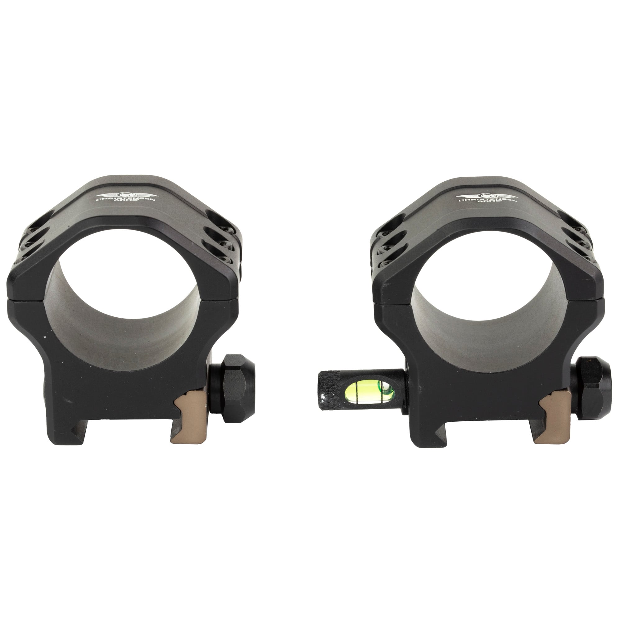 Christensen Arms Tactical, 30mm Scope Rings, Medium Height, Black, Anodized