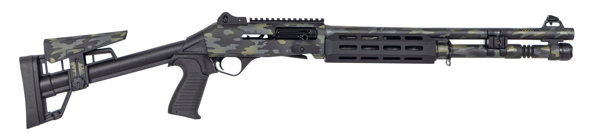 Panzer M4 Pro Speed A.R.G.O. 12 Gauge 18.5" Semi-Auto Shotgun - Misty Forest Camo
