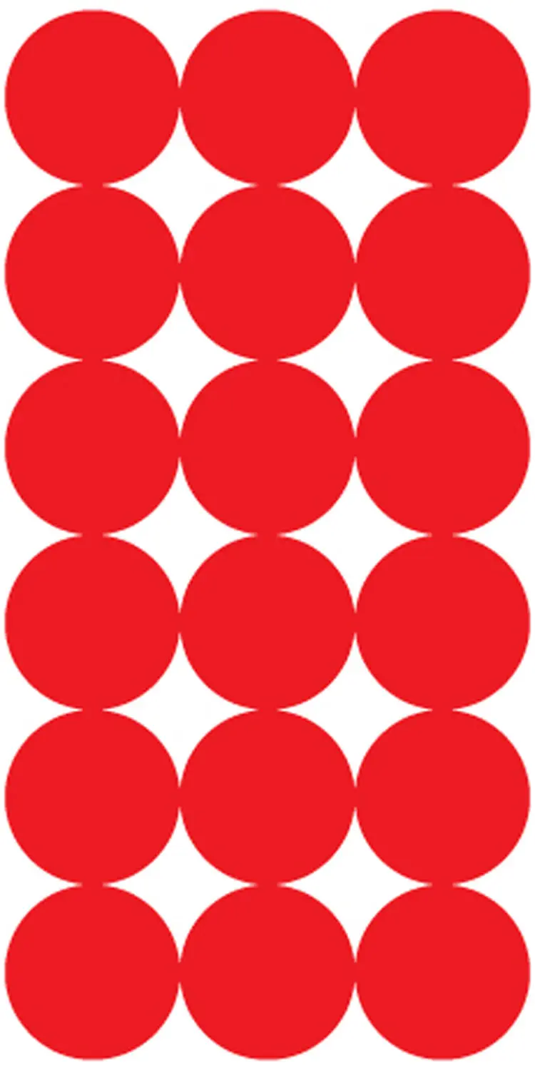 Pro-Shot P432M SplatterShot Repair Pasters Red 1" Self-Adhesive 432 Pasters