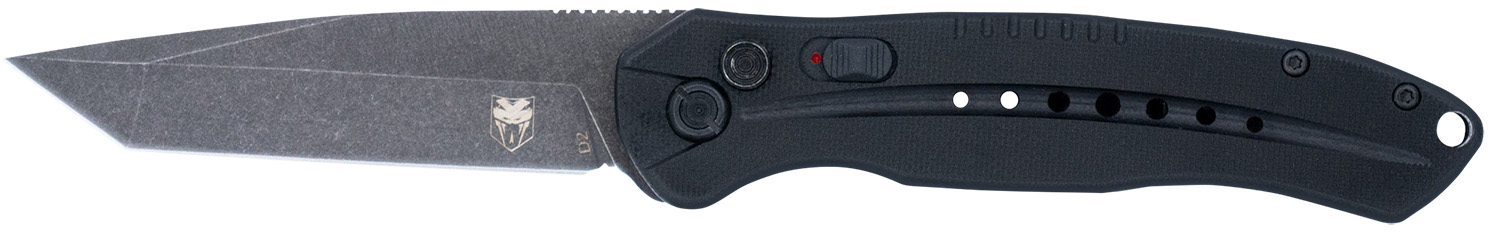 CobraTec Knives Diablo Folding Drop Point Knife, Black - BLKDIABLOTNS