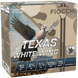 FIOCCHI 12Ga Dove & Quail 2-3/4" 7.5 Shot 100rd