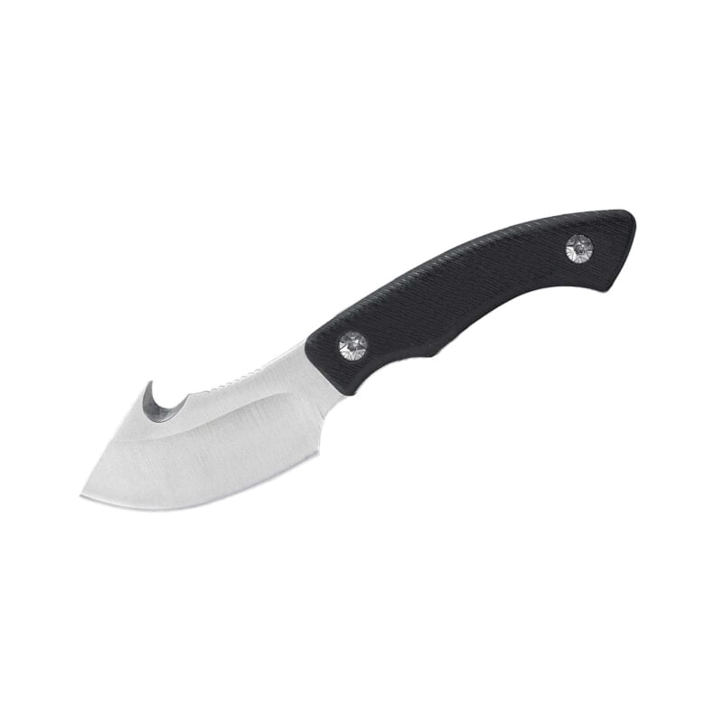 American Buffalo Knife & Tool AB Elite Grunt Fixed Knife Gut Hook, Black