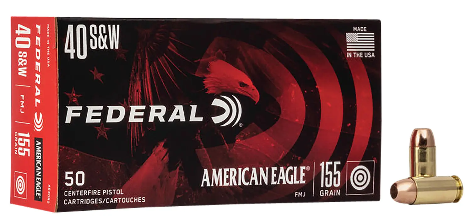 Federal AE40R2 American Eagle Handgun 40S 155gr Full Metal Jacket 50 Per Box/20 Case