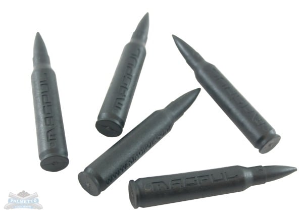Magpul 5.56 NATO (.223) Dummy Rounds, 5 Pack MAG215-BLK