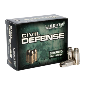 Liberty Ultra-Light .380 ACP 50gr Monolithic Fragmenting Hollow Point 20rd Shell Shock Case
