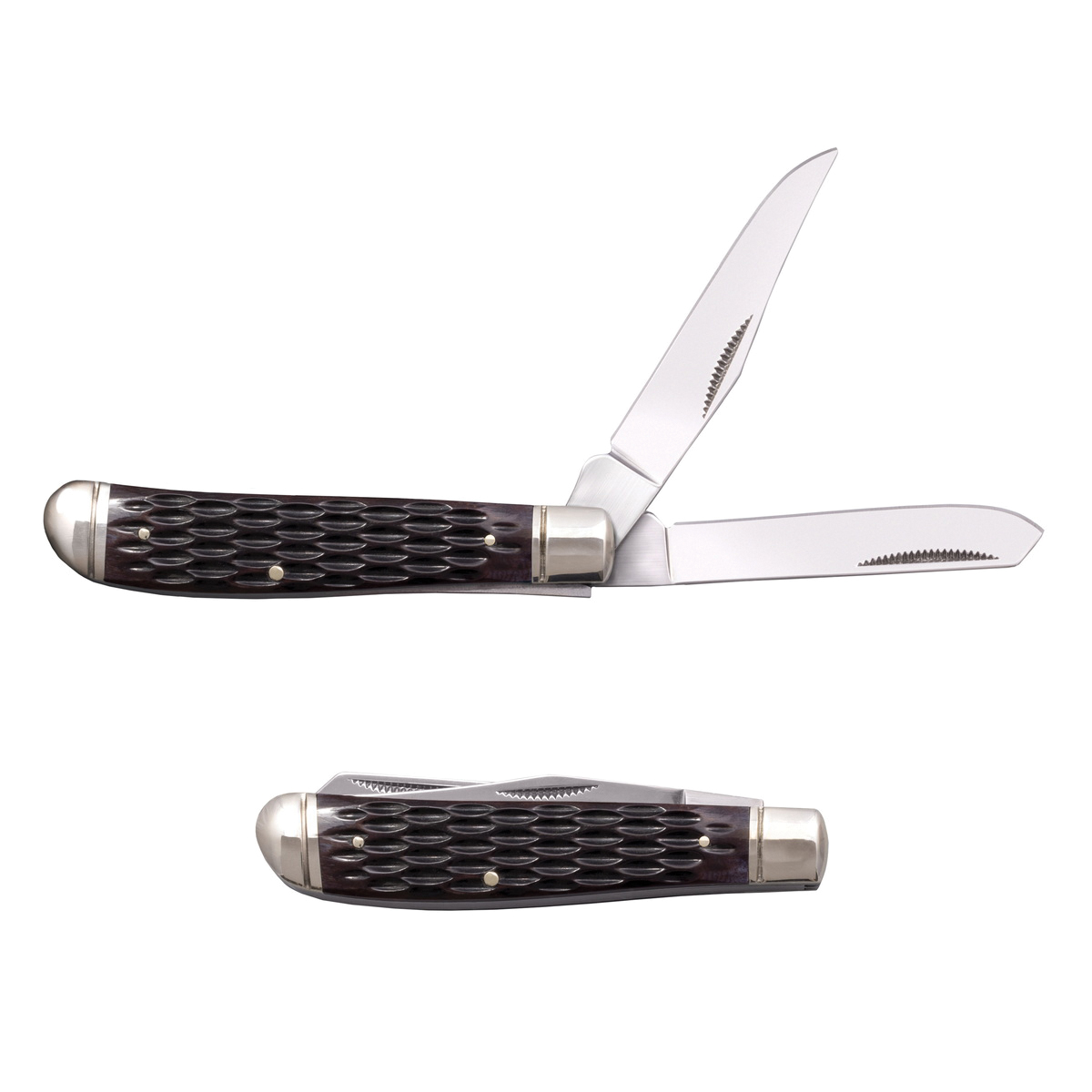 Cold Steel Mini Trapper Folding Knife Clip Point/Spey - Convenient Pocket Size for EDC - CS-FL-MTRPR-J