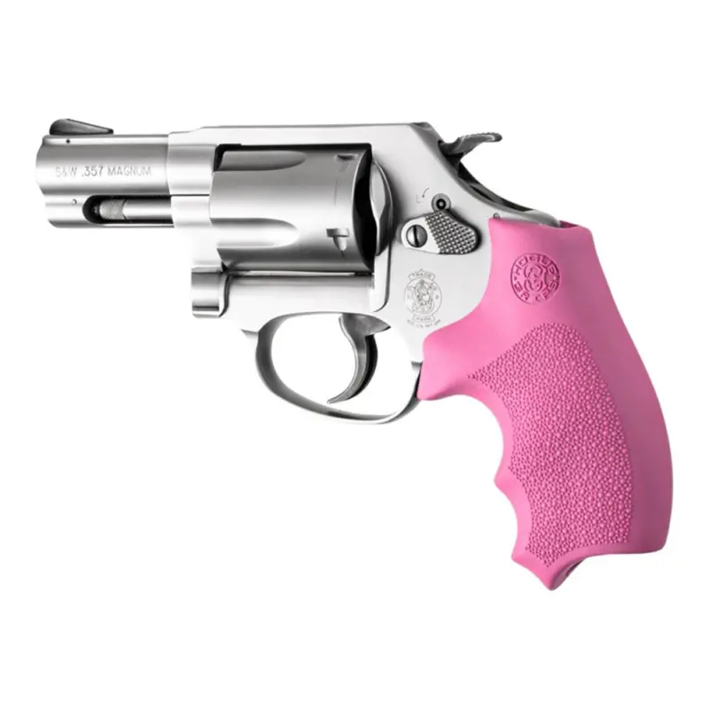 Hogue Overmolded Rubber Bantam Grip Closed Backstrap S Round Butt J-Frame Revolvers Pink